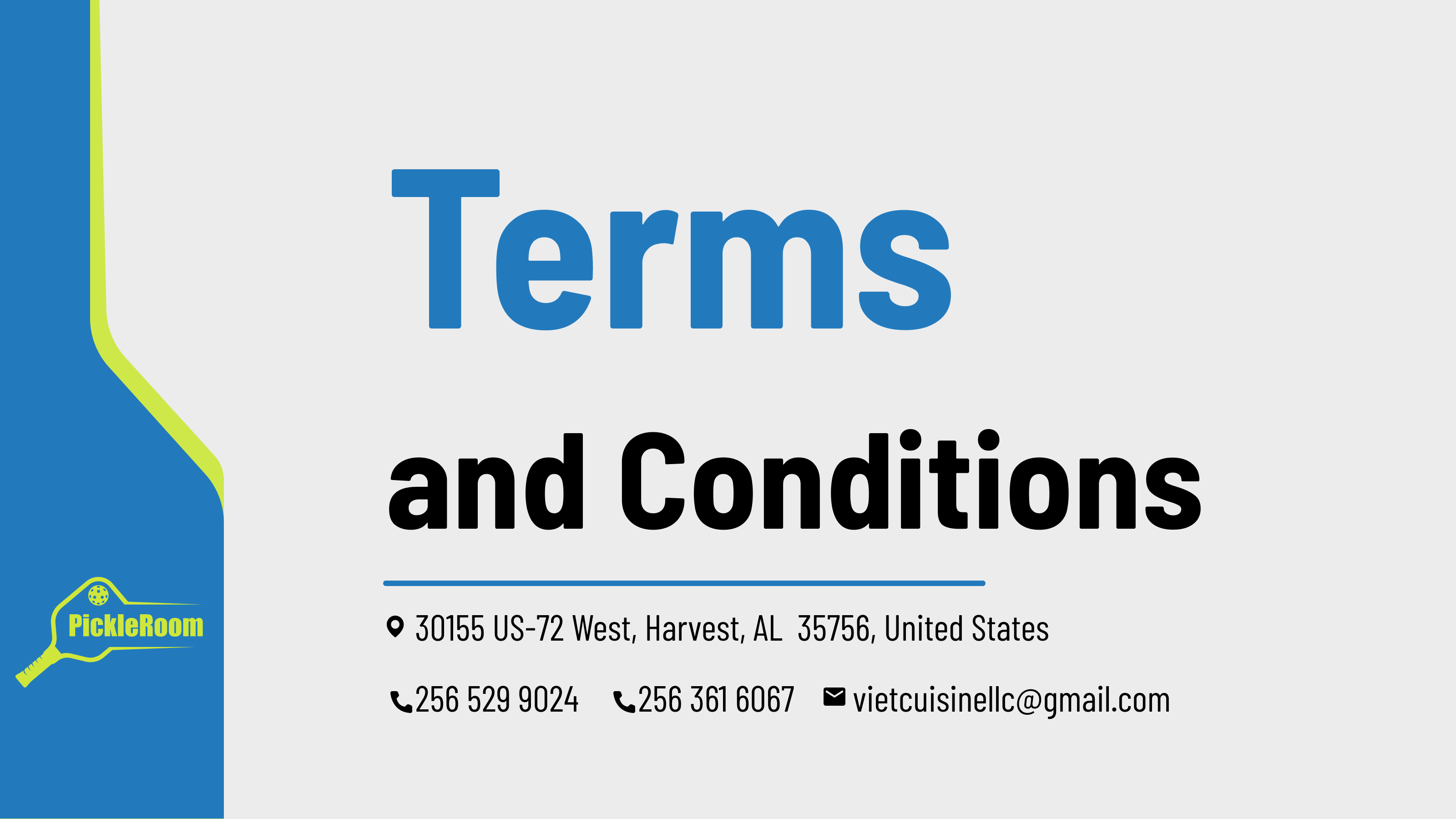 Terms and Conditions